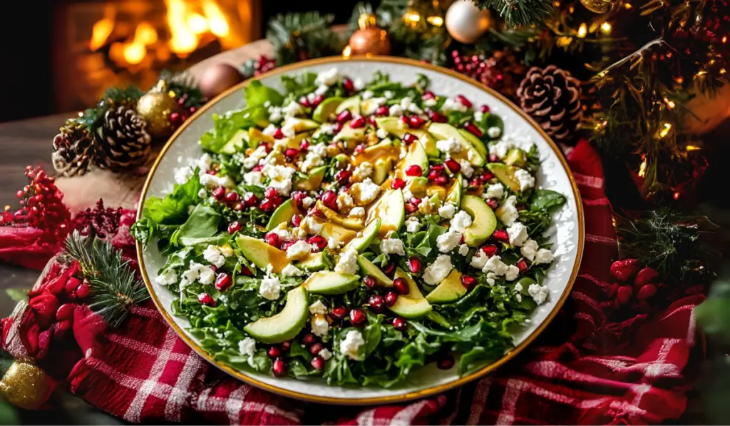 Juicy Christmas Salad with Honey Mustard Dressing