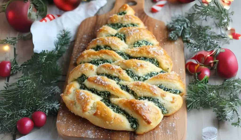 Christmas Spinach Dip Breadsticks