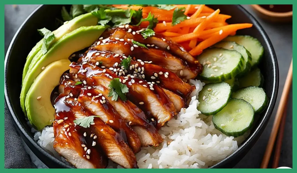 Sticky Chicken and Rice Bowls