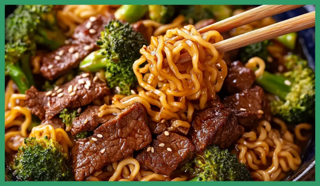 Beef and Broccoli Ramen Stir Fry