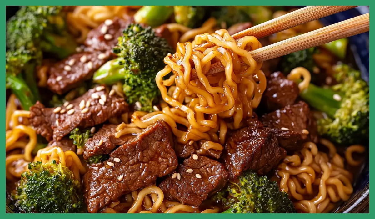 Beef and Broccoli Ramen Stir Fry