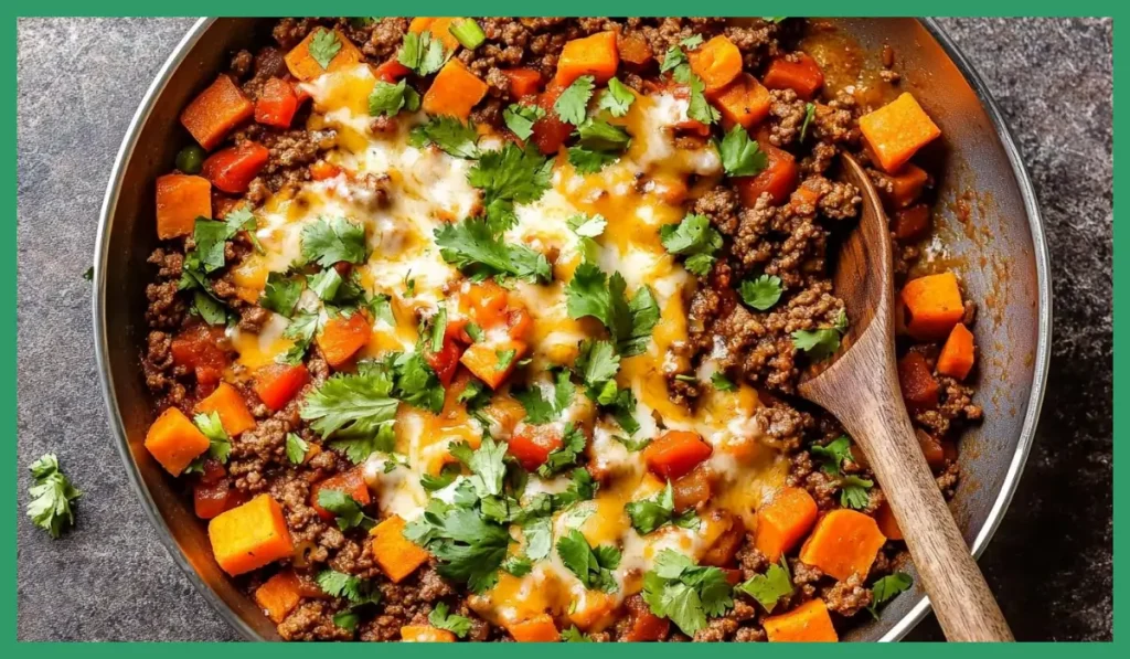 Ground Beef and Sweet Potato Skillet