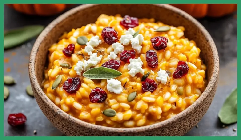 Baked Pumpkin Goat Cheese Risotto