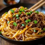 Mongolian Ground Beef Noodles