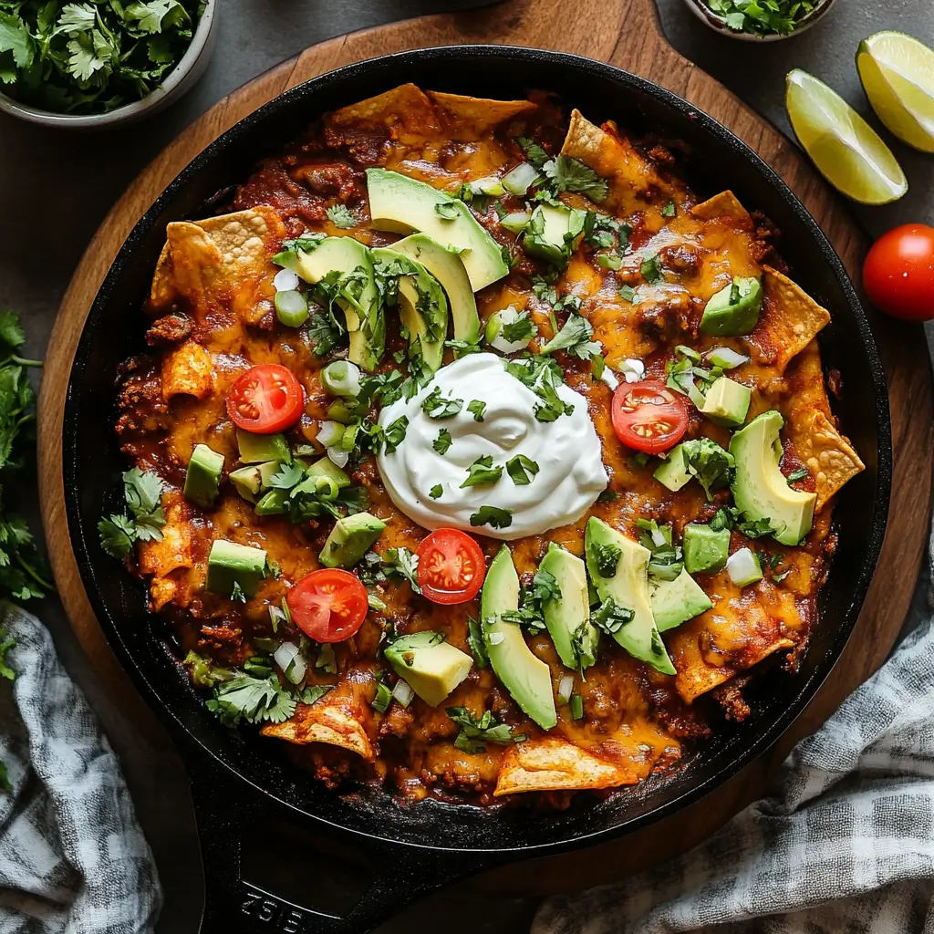 Beef Skillet Enchiladas