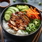 Sticky Chicken and Rice Bowls