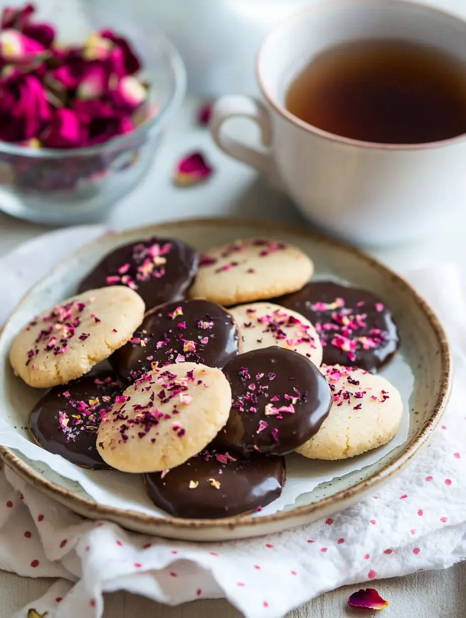 Rose water shortbread