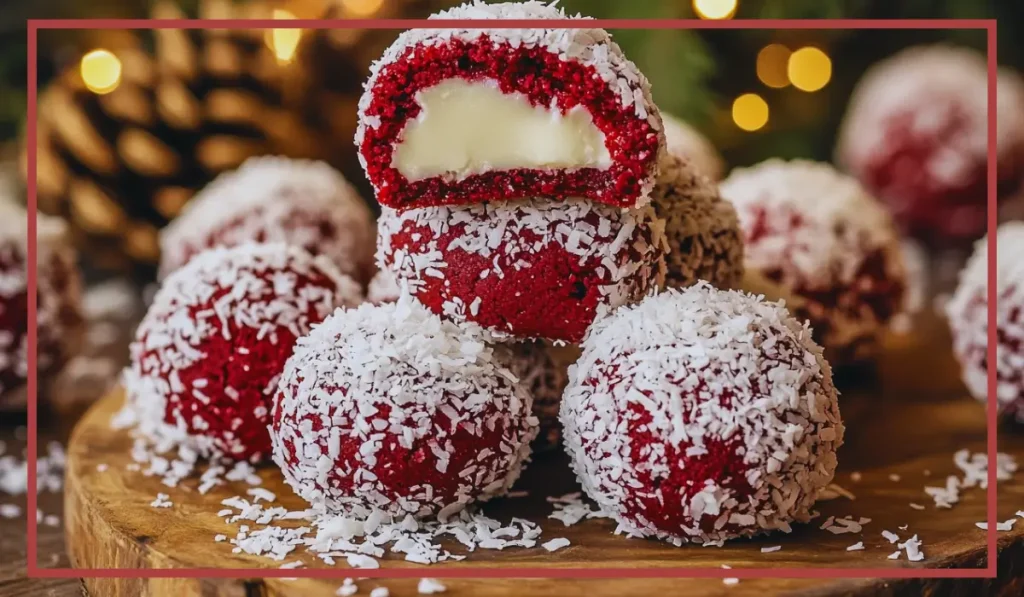 Red Velvet Snowball Cookies