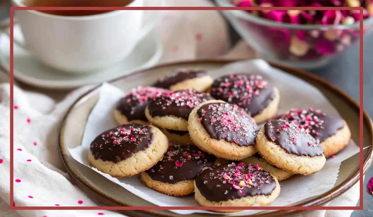 Rose water shortbread