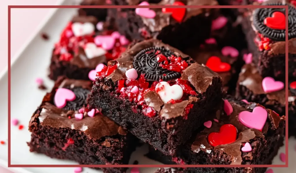 Valentine's Day Oreo Brownies