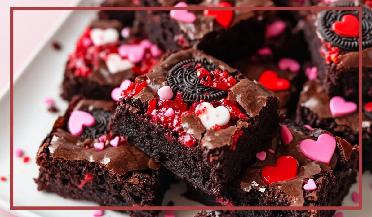 Valentine's Day Oreo Brownies