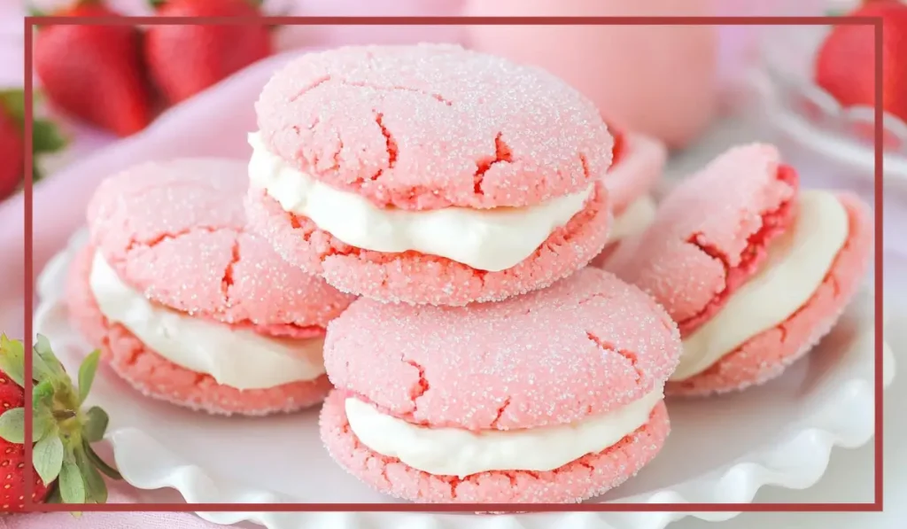 Strawberry cake mix cookies