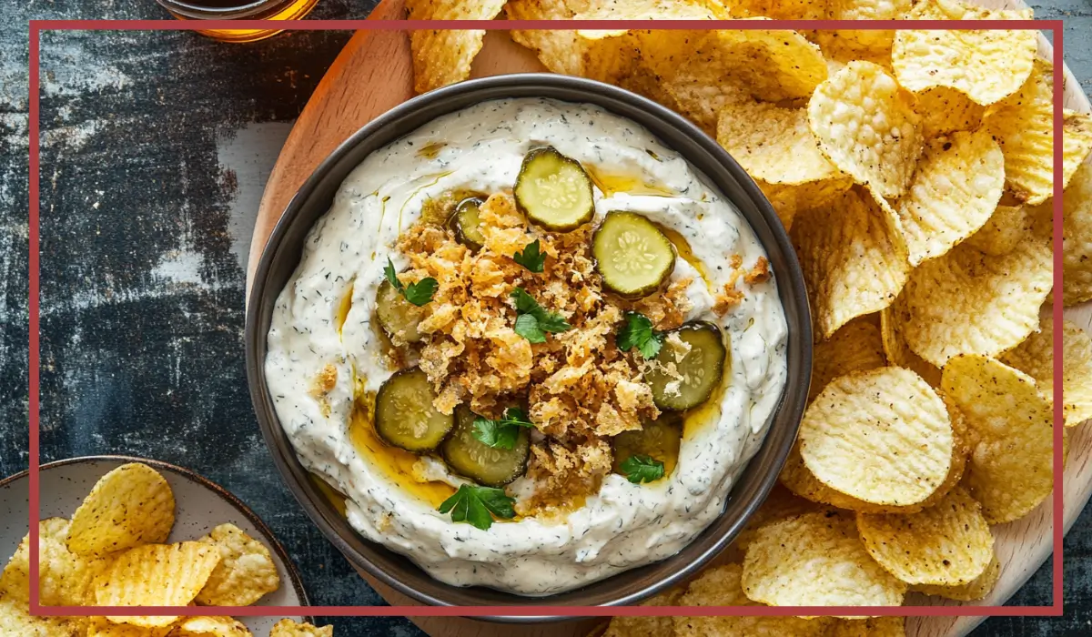 Creamy Fried Dill Pickle Dip