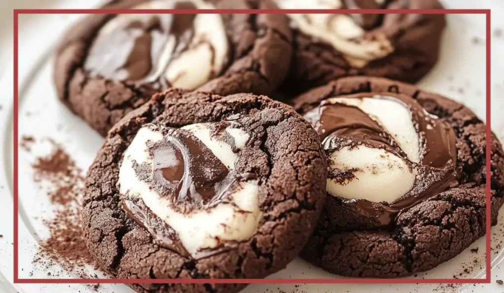 Chocolate Marshmallow Swirl Cookies