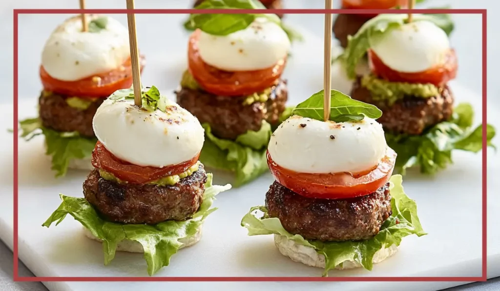 Keto Guacamole Burger Bites