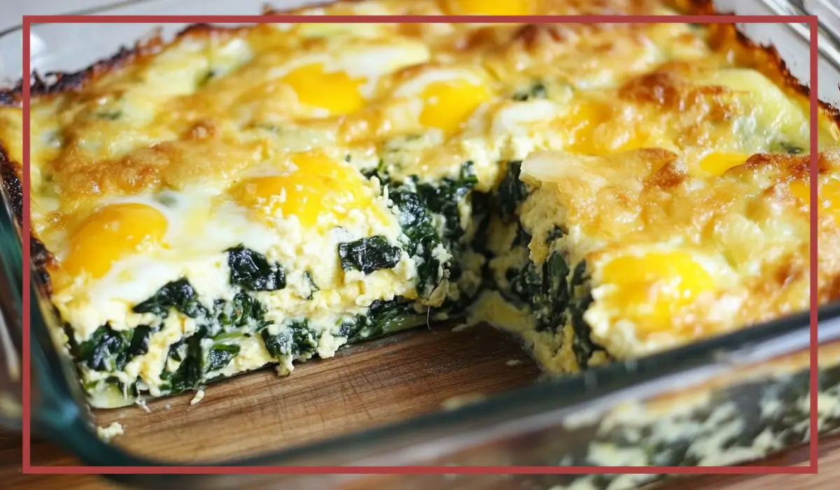Cheesy Spinach Baked Eggs