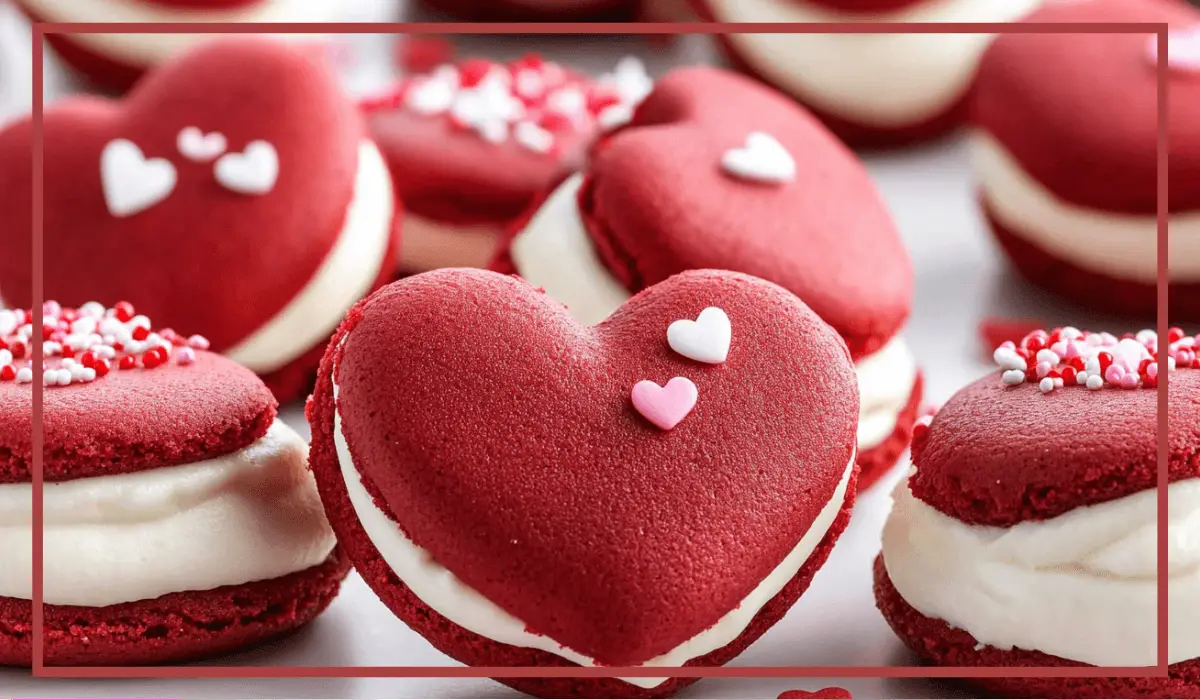 Red Velvet Whoopie Pies with Cream Cheese Filling