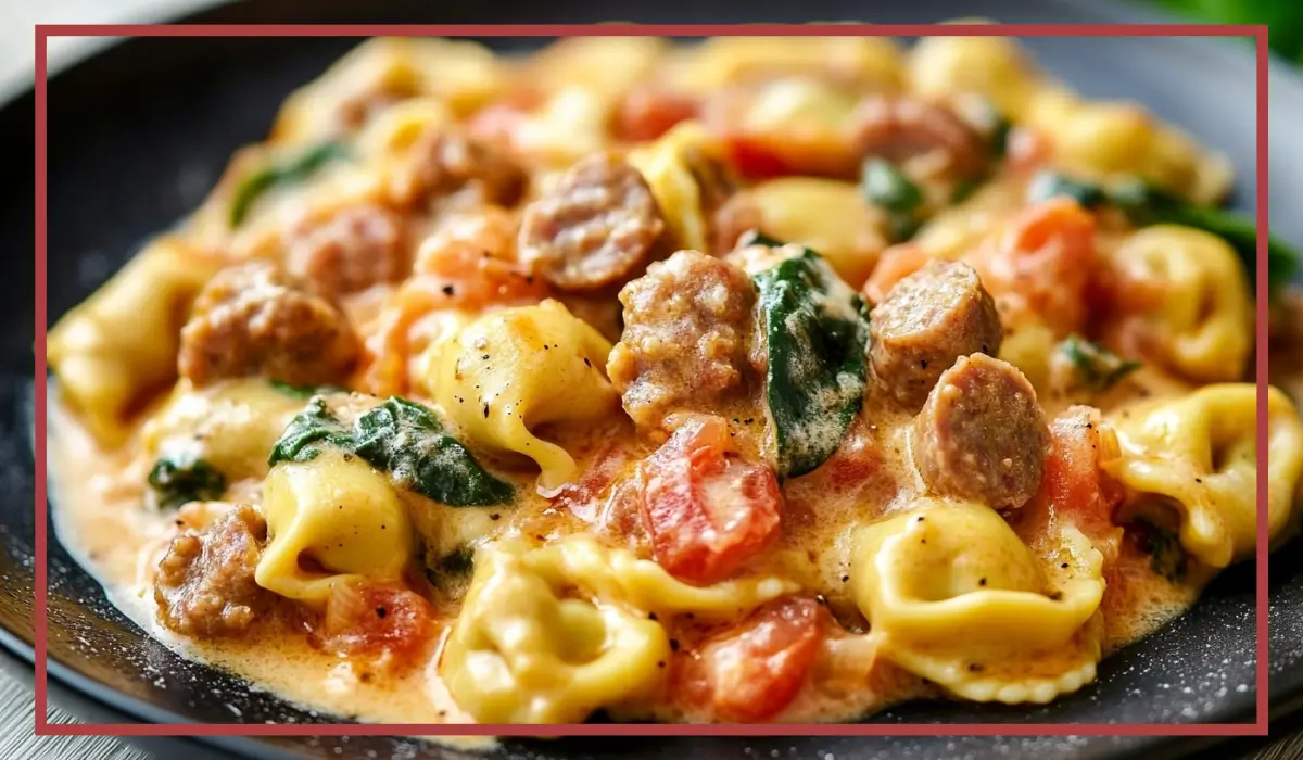 Creamy Tortellini with Turkey Sausage