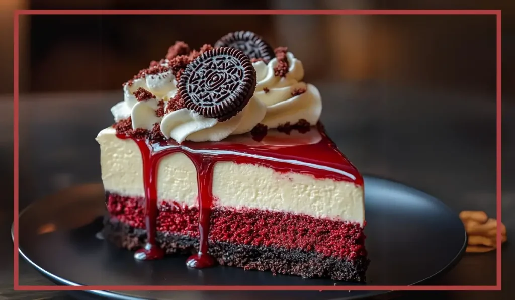 Red Velvet Oreo Cheesecake