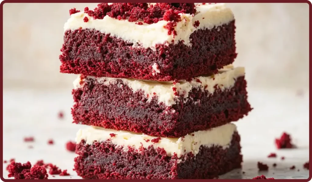Red Velvet Brownies with Cream Cheese Frosting
