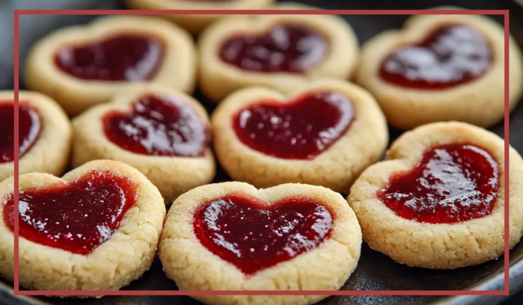 Heart Jam Thumbprint Cookies