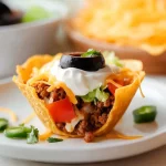 Double beef taco cups
