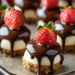 Chocolate-Dipped Strawberry Cheesecake