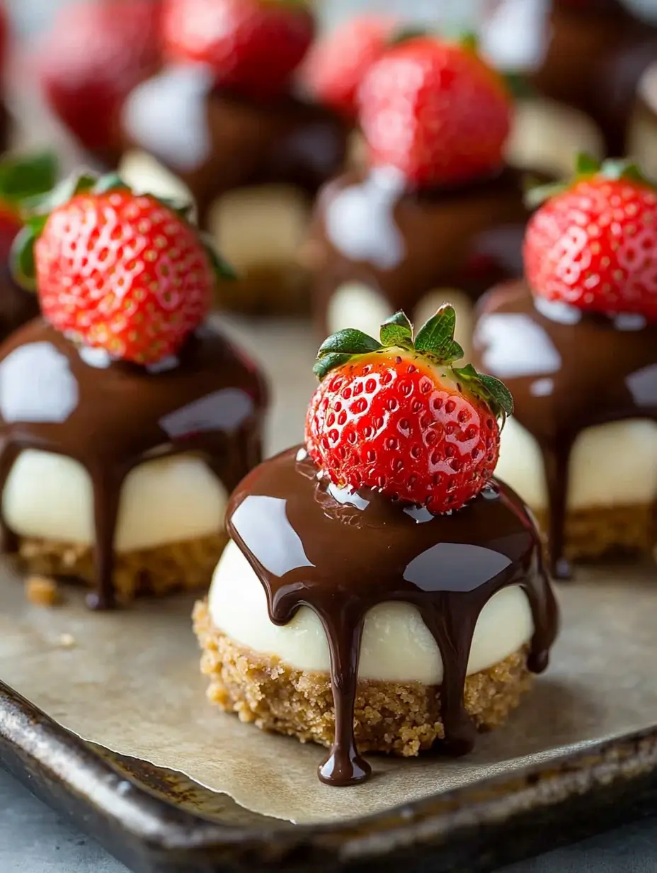 Chocolate-Dipped Strawberry Cheesecake