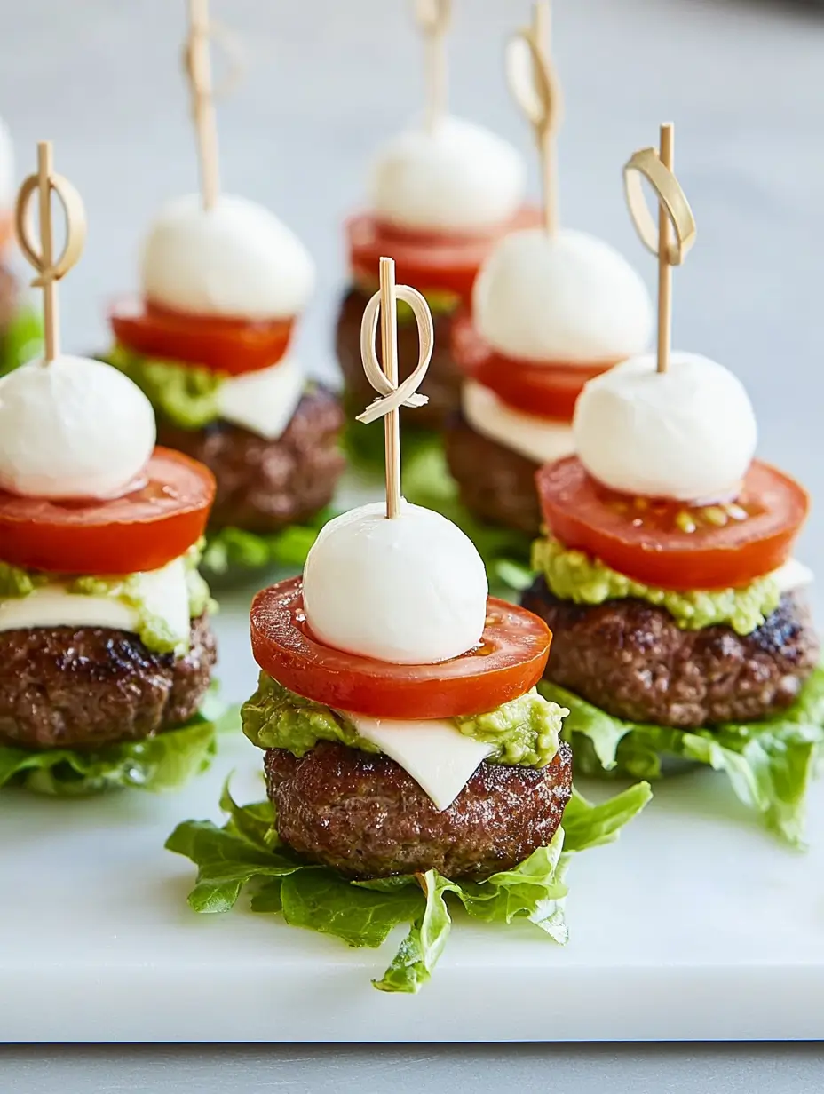  Keto Guacamole Burger Bites