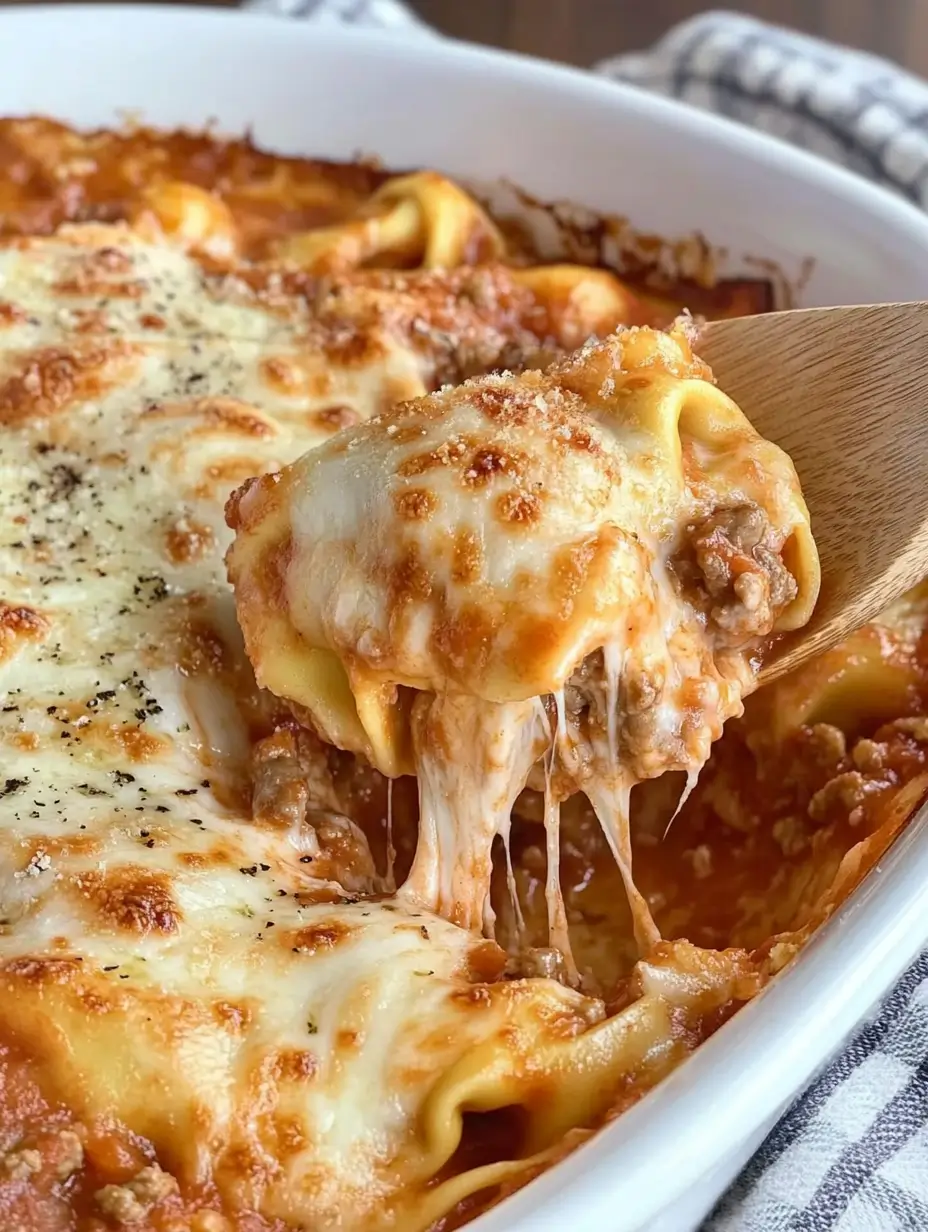 Easy Cheesy Baked Tortellini