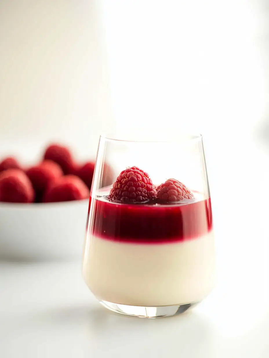 Vanilla Raspberry Panna Cotta