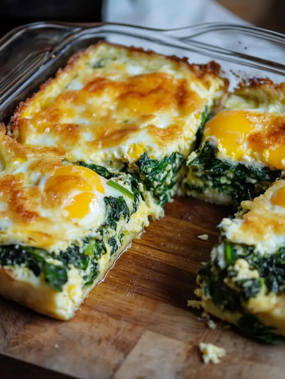 Cheesy Spinach Baked Eggs