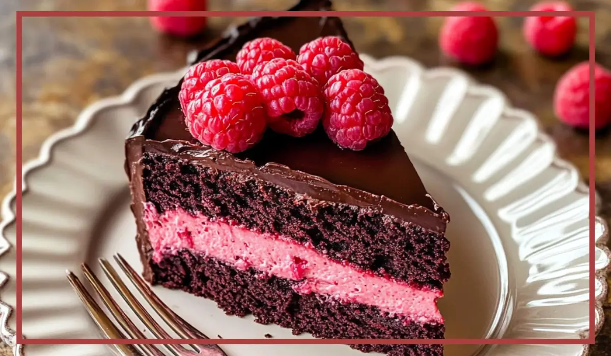 Chocolate Raspberry Layer Cake – Moist, Rich & Delicious