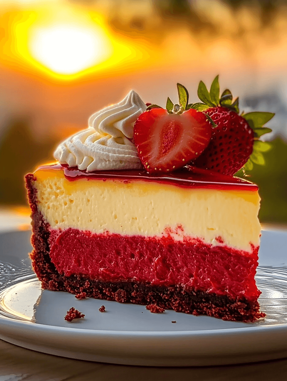 Strawberry Red Velvet Cheesecake