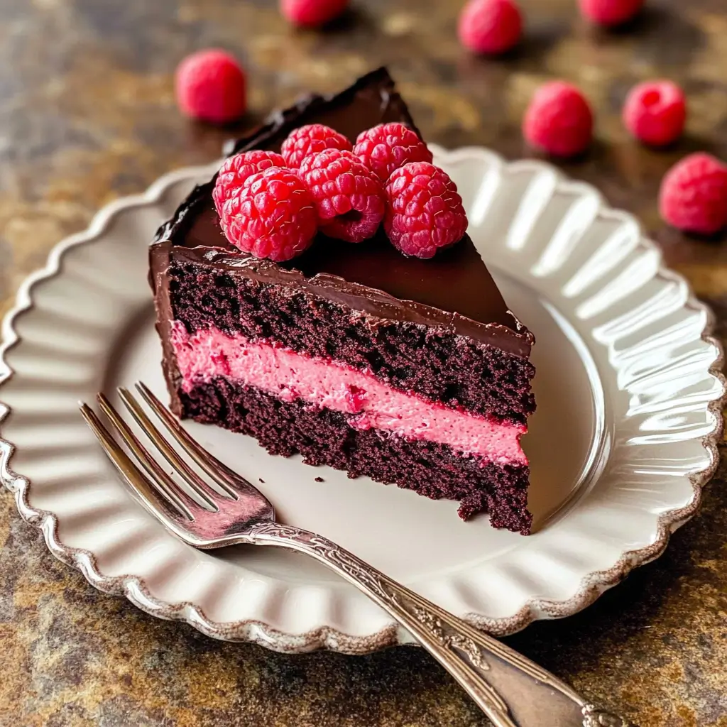 Chocolate Raspberry Layer Cake – Moist, Rich & Delicious
