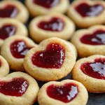 Heart Jam Thumbprint Cookies