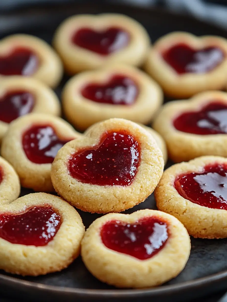 Heart Jam Thumbprint Cookies