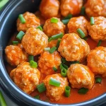 Slow Cooker Buffalo Chicken Meatballs