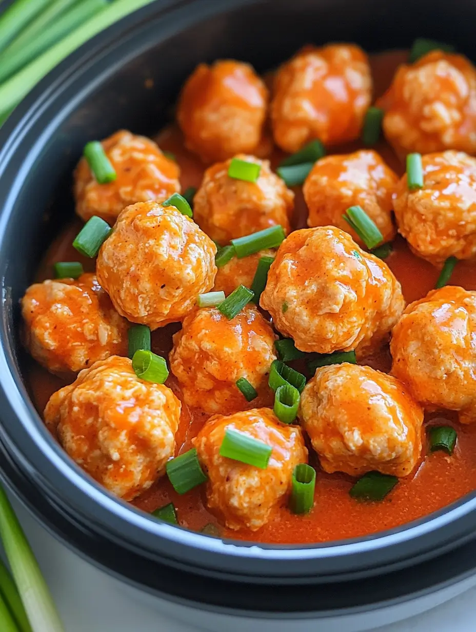 Slow Cooker Buffalo Chicken Meatballs