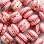 Strawberry Macaron Shells