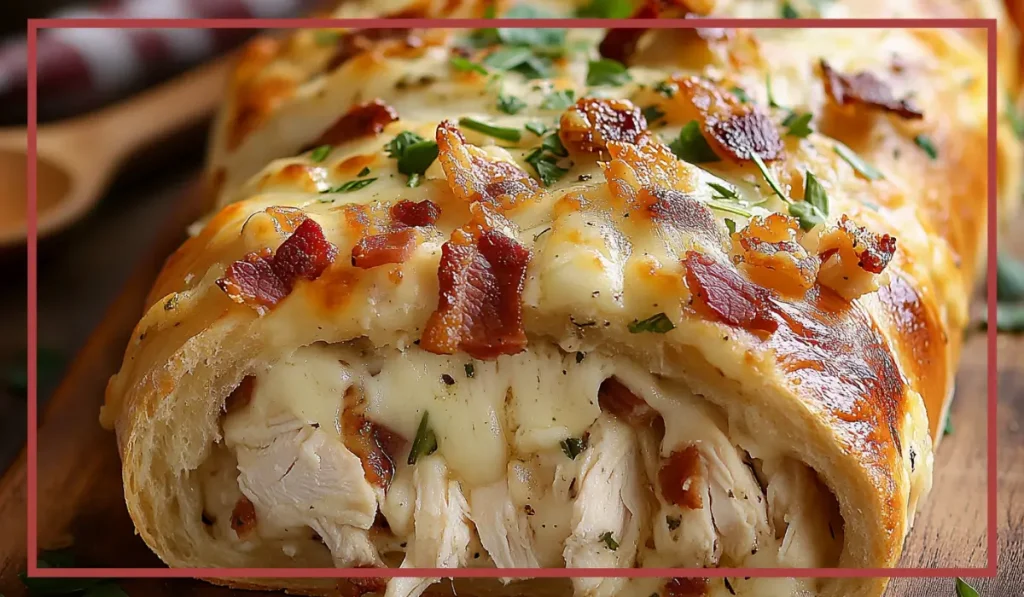 Chicken Bacon Ranch Stromboli