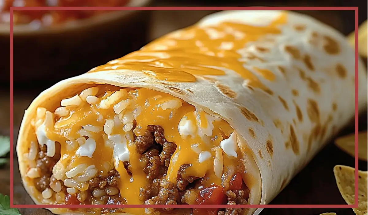 Cheesy Beefy Burrito