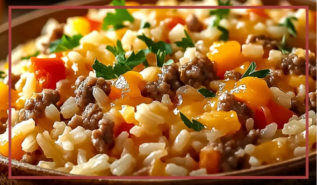 Easy Hamburger Rice Casserole