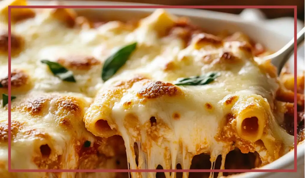 Creamy cheesy baked ziti