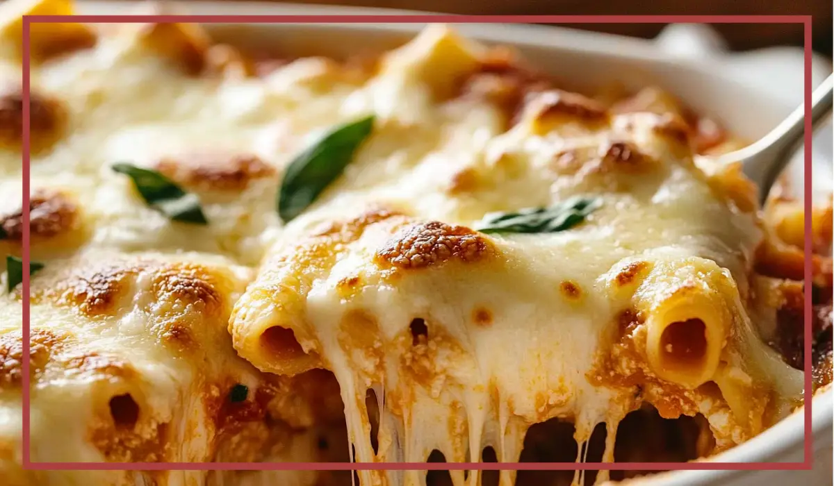 Creamy cheesy baked ziti