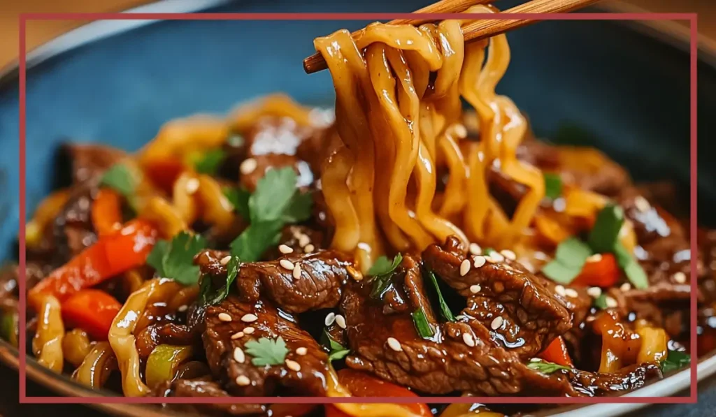 Hoisin beef noodles