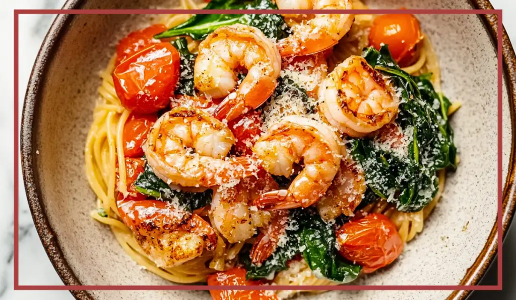 Creamy shrimp pasta
