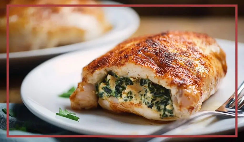 Spinach stuffed chicken