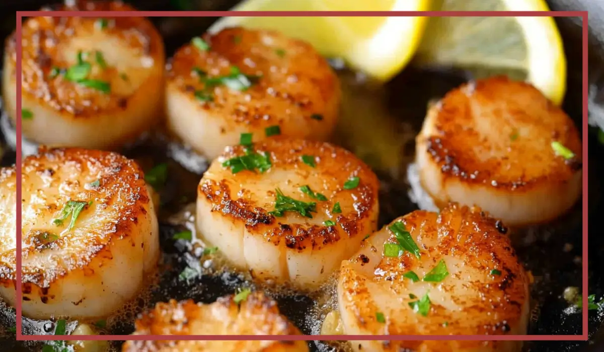Perfectly seared scallops