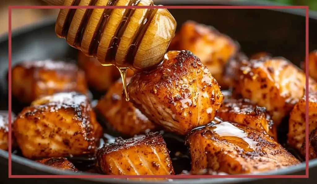Hot Honey Salmon Bites